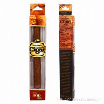 500 puffs disposable e-cigarette, dark brown appearance and soft suction nozzle e-cigar